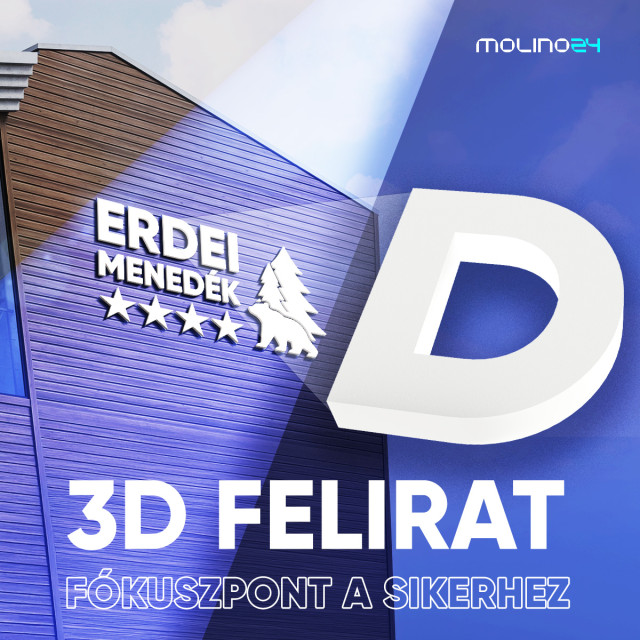 Habbetű, 3D felirat készítés - kültéri, erősített